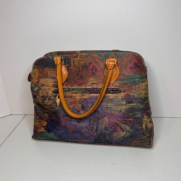 Dooney & Bourke Multicolor Shoulder Bag with Tan Handles Van Gogh - Picture 3 of 11